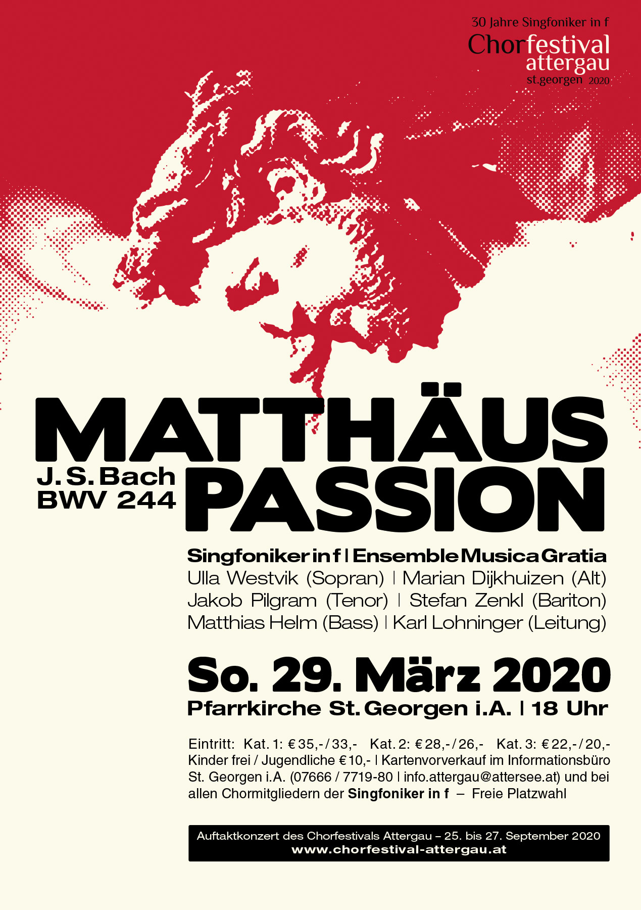 Matthäus Passion Veranstaltungsplakat