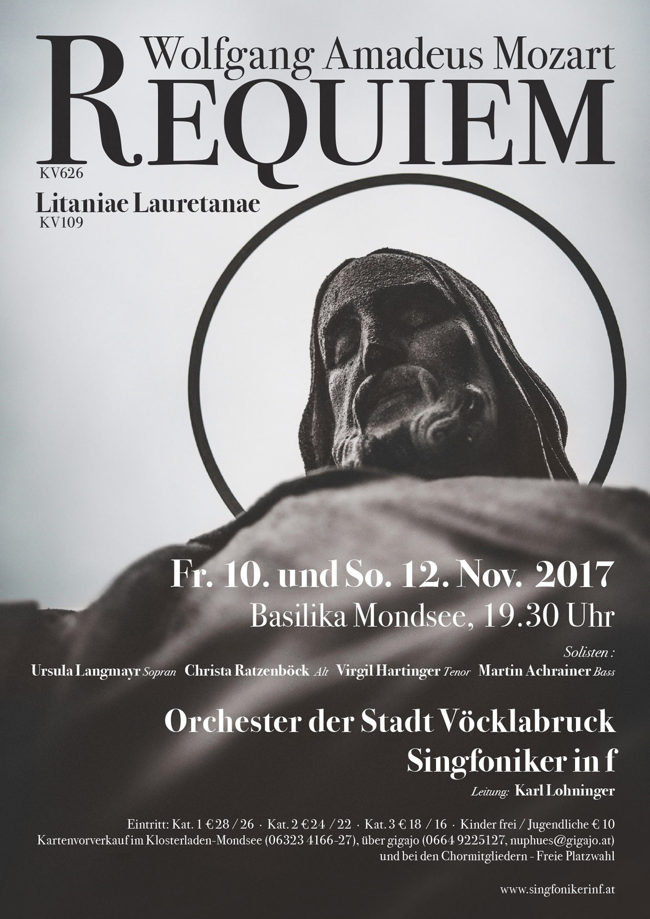 Mozart Requiem Veranstaltungsplakat